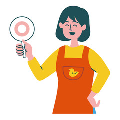 保育士　女性　マルバツ