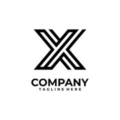 initial letter X logo design vector inspiration