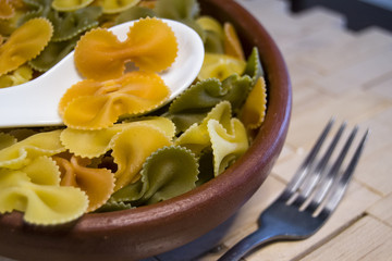 a lot of pasta in bowl