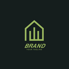 real estate logo template design vector