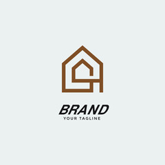 real estate logo template design vector