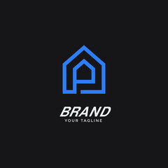 real estate logo template design vector