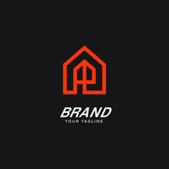 real estate logo template design vector