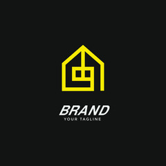 real estate logo template design vector