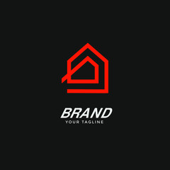 real estate logo template design vector