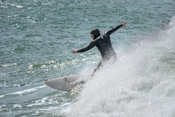 man surfing