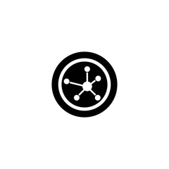 Fototapeta premium molecule logo template icon design