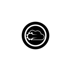 Gear cloud logo vector icon design