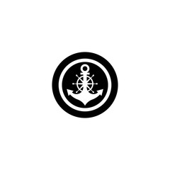 Anchor logo template icon design