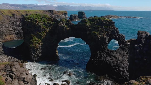 Beautiful coast in Arnarstapi village, Iceland.
