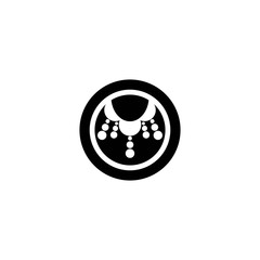 Necklace logo vector icon design