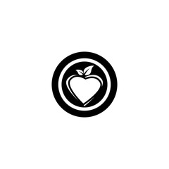 Apple logo template illustration design