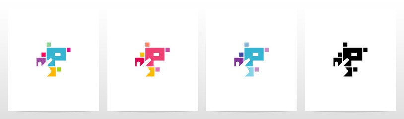 Finger On Button As A Letter Logo Design P