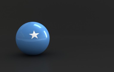 flag. 3d render of international flagball. somalia flag