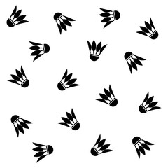 Badminton logo template vector icon design