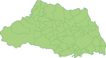 埼玉県の地図_市町村ごとに色を変えられます