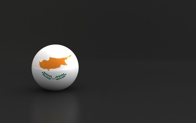 flag. 3d render of international flagball. syprus flag.