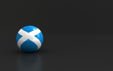 scotland flag. 3d render ball. scotland flagball background.
