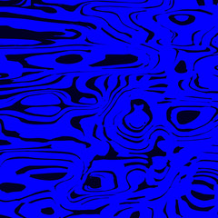 Juicy flowing spots of blue lines on black.