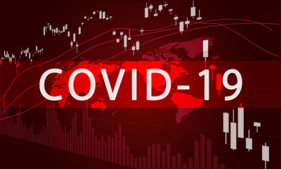 Fototapeta premium コロナウイルス 株価