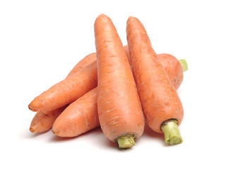 Fresh carrot on a white background