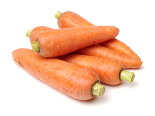 Fresh carrot on a white background