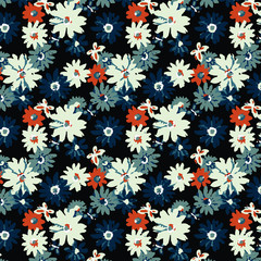 Vector illustration of a beautiful floral bouquet. Liberty style. fabric, covers, manufacturing, wallpapers, print, gift wrap.