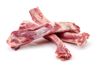 Pork ribs on white background