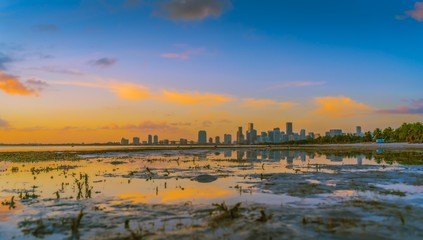 sunset reflection water sky sea landscape miami florida lake sun sunrise nature river cloud panorama beautiful dusk early morning summer beach © Alberto GV PHOTOGRAP