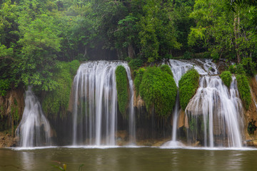 Sai Yok waterfall, Beautiful waterwall in nationalpark of Kanchanaburi province, ThaiLand.
