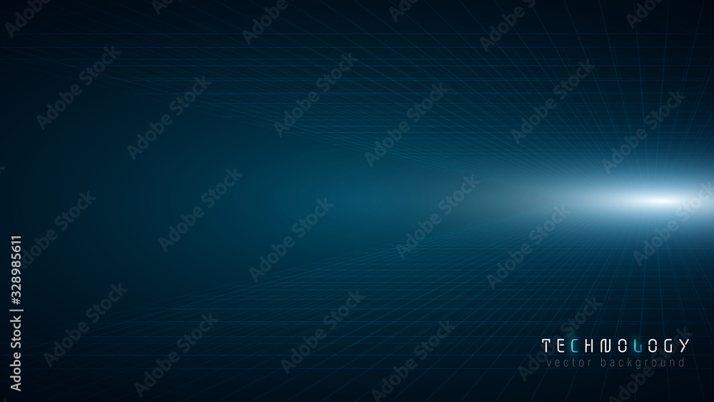 Poster blue virtual reality abstract technology vector background,futuristic cyberspace visualization techn
