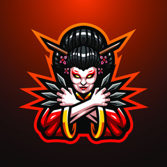 Geisha mascot logo