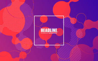 Fototapeta premium Superimposed water drop shape of abstract graphics, vector background.