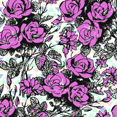 Vector illustration of a beautiful floral bouquet. Liberty style. fabric, covers, manufacturing, wallpapers, print, gift wrap.