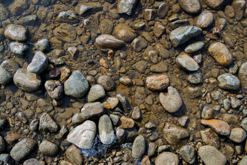 Pebble stone background. Sea Pebble. Beach stones. Natural background. Stone texture