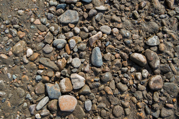 Pebble stone background. Sea Pebble. Beach stones. Natural background. Stone texture