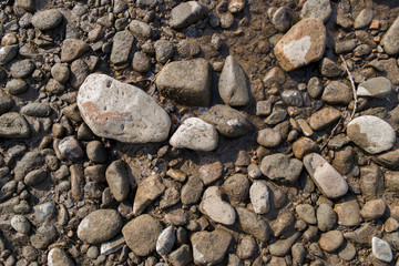 Pebble stone background. Sea Pebble. Beach stones. Natural background. Stone texture