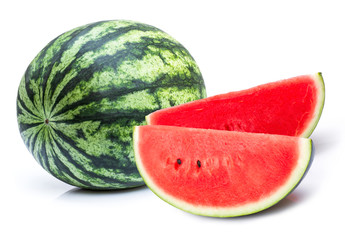 Watermelon isolated on white background .