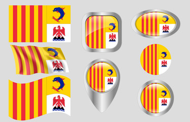 Flag of Provence-Alpes-Cote dAzur, France