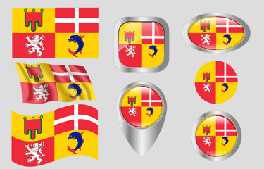 Flag of the region Auvergne-Rhône-Alpes, France