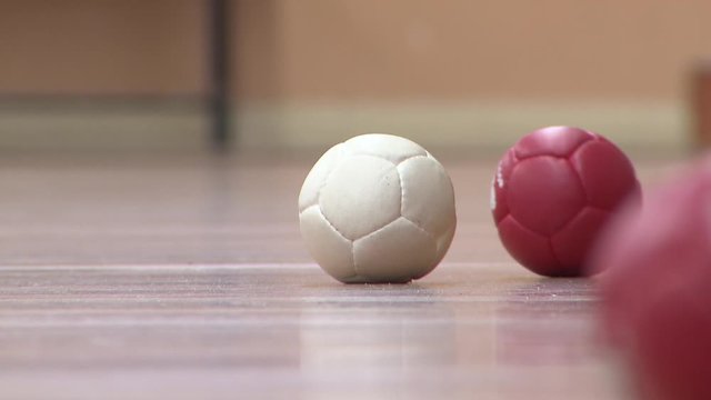 playing boccia paralympic sport 