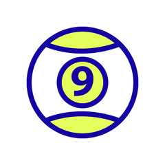 Ball billiard icon