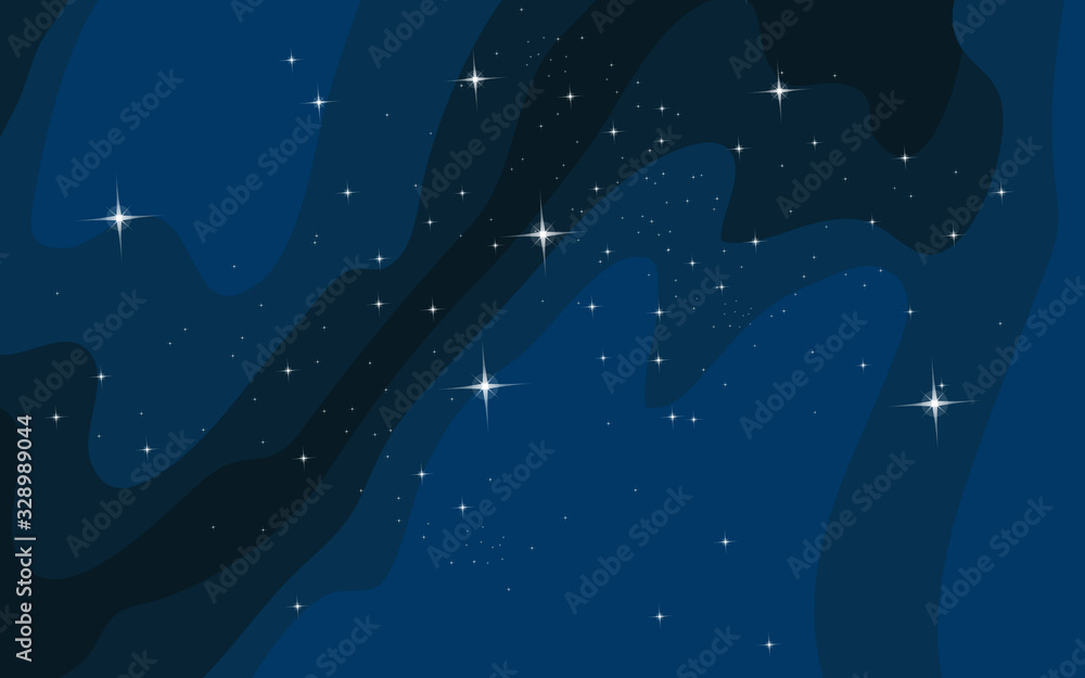 Sticker vector space background . cute flat style template with stars in outer space