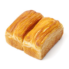 deciduous big kraftkorn bread on white background