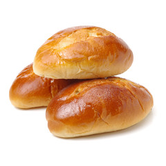deciduous big kraftkorn bread on white background