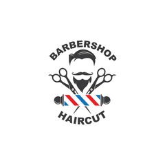 barber shop icon logo vector icon