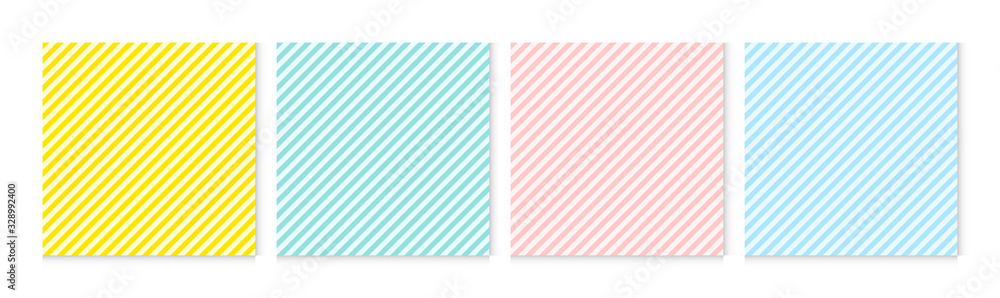 Poster Background pattern seamless diagonal stripe abstract colorful pastel colors. Summer background design.