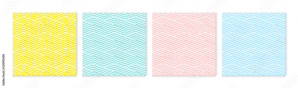 Poster background pattern seamless wave abstract colorful pastel colors. summer background design.