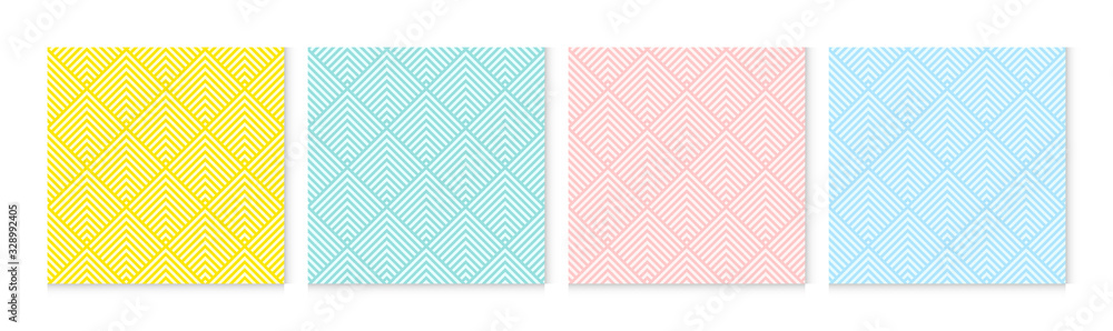 Poster background pattern seamless chevron abstract colorful pastel colors. summer background design.