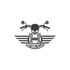 custom motorcycle vector illustration design